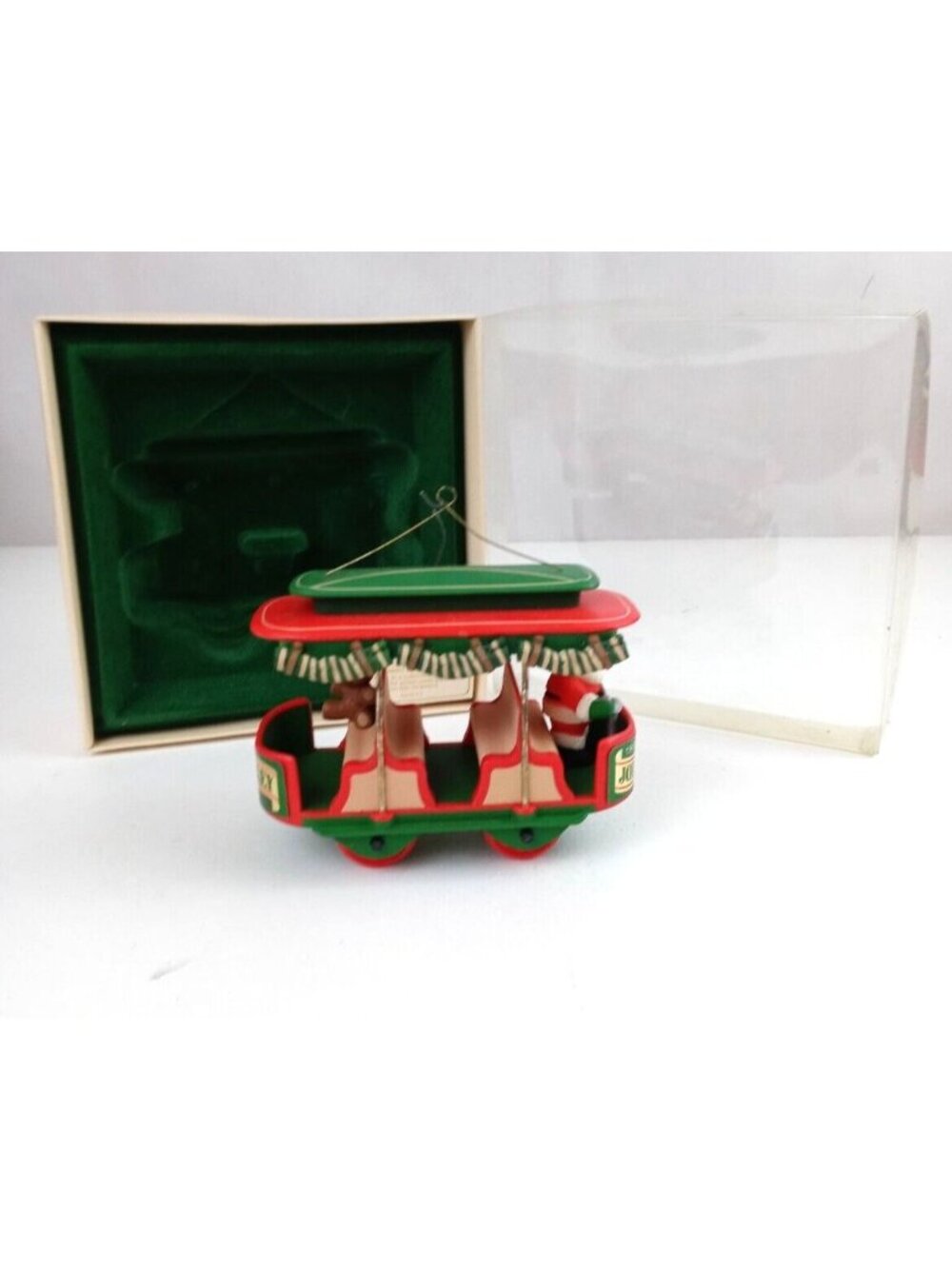 Vintage 1982 Hallmark Keepsake Ornament Jolly Trolley In Original Box